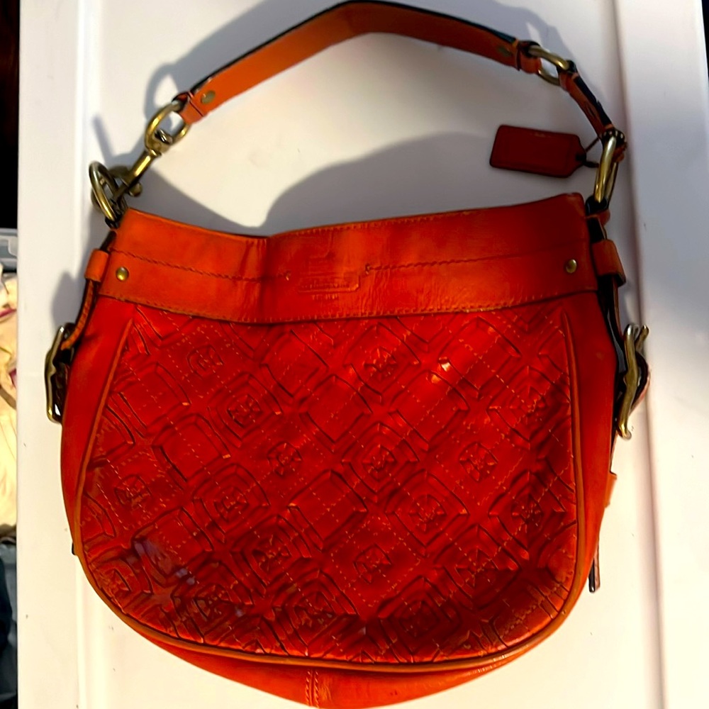 Red Coach Leather Purse